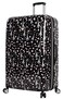 Betsey Johnson 30 Inch Checked Luggage Collection Expandable Scratch Resistant ABS PC Hardside Suitcase Designer Lightweight Bag with 8Rolling Spinner Wheels Paris Love
