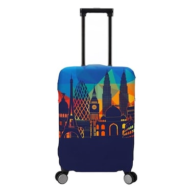 DEMPROS Travel Luggage Cover Protector Washable Suitcase Cover Fits 1822 Inch Luggage SBlueLandmark