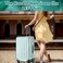 Dimeho 3 Pcs Clear Luggage Cover Protector Thicken TSA Approved Suitcase Protector 20 PVC Waterproof Covers Transparent Luggage Protective Cover Case for Wheeled Suitcase
