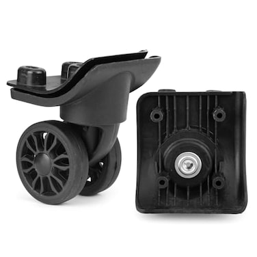 Ech.Apr EchApr 1 Pair Luggage Wheels Replacement Black Suitcase Replacement Parts Caster Trunk Wheels Luggage Suitcase Trolley DoubleRow Wheels