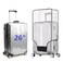 FABULWAY Clear PVC Suitcase Cover Protectors Transparent Luggage Cover Waterproof Wheeled Suitcase Dust Covers Dustproof Travel Luggage Sleeve Protector 26