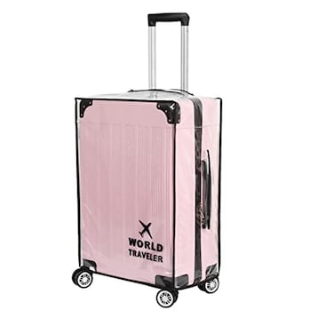 FABULWAY Suitcase Cover Clear PVC Luggage Protector Cover Transparent Travel Luggage Covers for Suitcase waterproof Wheeled Suitcase Cover 22