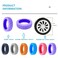FABULWAY FABWAY 16PCS Luggage Wheel Protector Covers Upgraded Suitcase Caster Silicone Covers for Most Luggage Wheels Purple