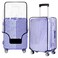 GigabitBest 20 Inch Clear Suitcase Cover 20242830 Inch Waterproof Dustproof and AntiScratch Luggage Cover TSA approved Suitcase Protectors Black Trim