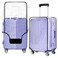 GigabitBest 20 Inch Clear Suitcase Cover 20242830 Inch Waterproof Dustproof and AntiScratch Luggage Cover TSA approved Suitcase Protectors Black Trim