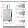 GigabitBest 30 Inch Clear Suitcase Cover 20242830 Inch Waterproof Dustproof and AntiScratch Luggage Cover TSA approved Suitcase Protectors Gray Trim