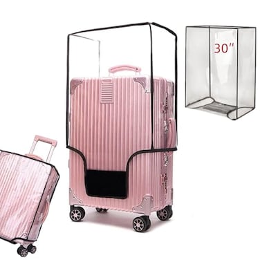 goldhik 30 Clear PVC Luggage Cover Protectors Thicken Transparent Waterproof Suitcase for Spinner Wheels Suitcase