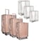 goldhik 3PCS Clear PVC Luggage Cover Protectors Thicken Transparent Waterproof Suitcase for Travel Airplane 202428