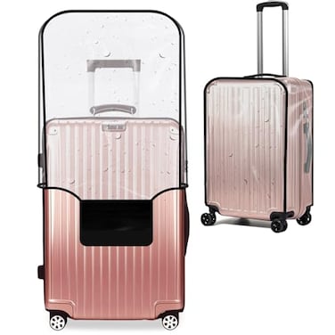 JZRSuitcase 24inch Luggage Cover Protector Clear PVC Waterproof Suitcase Covers Travel Luggage sleeves protective Tsa Approved
