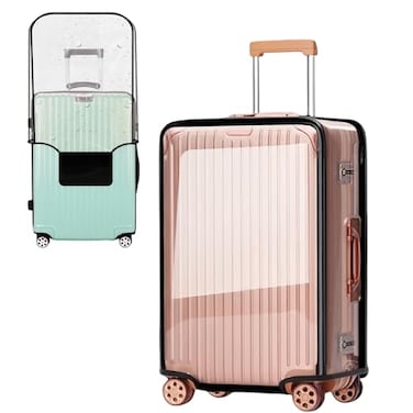 JZRTravel 30 inch Suitcase Cover for Luggage Protector Clear PVC Waterproof Baggage Protective Cover for Tsa Approved Travel Sleeve Case
