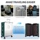 Linpr Transparent PVC Suitcase Cover No Disassembly Required Clear Luggage Cover Waterproof Travel Wrap Luggage Protectors 22 Green
