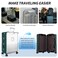 Linpr Transparent PVC Suitcase Cover No Disassembly Required Clear Luggage Cover Waterproof Travel Wrap Luggage Protectors 22 Green