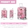 MAYJOYDIY Pink Lady Travel Luggage Cover Time To Travel Elastic Baggage Covers Tower DustProof Suitcase Sleeve AntiScratch Washable Suitcase Protector S Fit 1820inch Luggage
