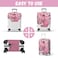 MAYJOYDIY Pink Lady Travel Luggage Cover Time To Travel Elastic Baggage Covers Tower DustProof Suitcase Sleeve AntiScratch Washable Suitcase Protector S Fit 1820inch Luggage