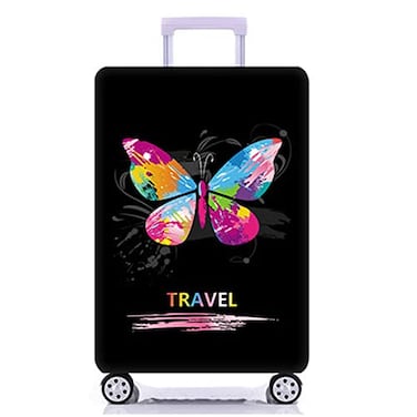 MosaiRudo Thicker Luggage Cover Elastic Suitcase Cover Protector Fits 1832 Inch Suitcase Travel Accessories Butterfly M