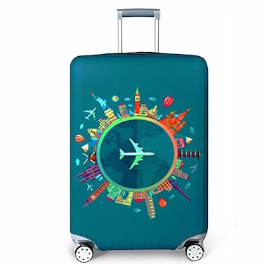 MosaiRudo Thicker Luggage Cover Elastic Suitcase Cover Protector Fits 1832 Inch Suitcase Travel Accessories World Travel S