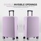 RainVillage Travel Luggage Cover ScratchResistant Fit 1931 Inch Lavender Purple 2XL 3031 inch