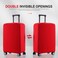 RainVillage Travel Luggage Cover ScratchResistant Fit 1931 Inch Red S1921 inch