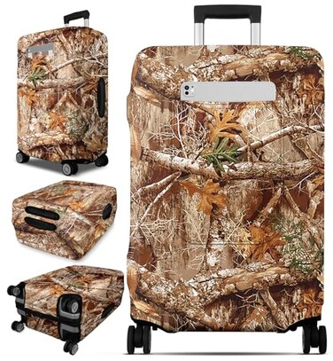 Slohif Luggage Cover for Suitcase Tsa Approved Protector Forest Luggage Sleeve Large Suit Case Cover Travel Stretch Baggage Case Protective Washable Fit 2123 Inch