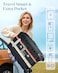 Slohif Luggage Cover for Suitcase Tsa Approved Protector Luggage Sleeve Large Suit Case Cover Travel Stretch Baggage Case Protective Washable Fit 1820 Inch Black Tape XS