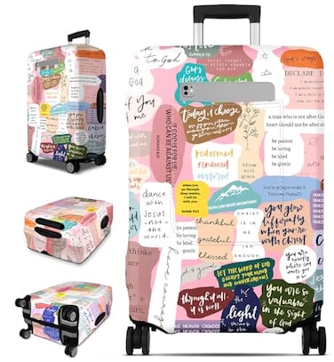 Slohif Luggage Cover for Suitcase Tsa Approved Protector Luggage Sleeve Large Suit Case Cover Travel Stretch Baggage Case Protective Washable Fit 1832 Inch Motivational M