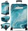 Slohif Luggage Cover for Suitcase Tsa Approved Protector Luggage Sleeve Large Suit Case Cover Travel Stretch Baggage Case Protective Washable Fit 2123 Inch Sea Wave S