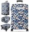 Slohif Luggage Cover for Suitcase Tsa Approved Protector Luggage Sleeve Large Suit Case Cover Travel Stretch Baggage Case Protective Washable Fit 2427 Inch Blue Butterfly M