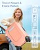 Slohif Luggage Cover for Suitcase Tsa Approved Protector Luggage Sleeve Suit Case Cover Travel Stretch Large Baggage Case Protective Washable Fit 2123 Inch Rose