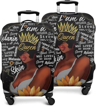 Subvise African American Queen Suitcase Cover Protector Elastic Luggage Cover Antiscratch Small 1820in