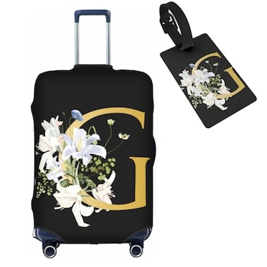Tuizumy Decorative G Suitcase Protectors Elastic Washable Luggage Covers With Concealed Zippers For 1832 Inch Luggage Size S Fits 1821 Inch