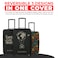 WanderWrap Reversible Travel Luggage Cover Washable AntiScratch Protection Durable Suitcase Covers for Luggage Secure Luggage Covers for Suitcase TSA Approved