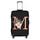 Wansin Floral Letter M Travel Luggage Cover Spandex Suitcase Protector Elastic Washable StretchSize XLFit 2932inch Suitcase