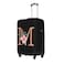 Wansin Floral Letter M Travel Luggage Cover Spandex Suitcase Protector Elastic Washable StretchSize XLFit 2932inch Suitcase