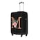 Wansin Floral Letter M Travel Luggage Cover Spandex Suitcase Protector Elastic Washable StretchSize XLFit 2932inch Suitcase