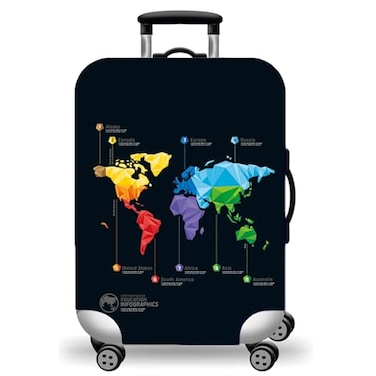 WUJIAONIAO Travel Luggage Cover Baggage Suitcase Cover Protector Skins 1832 Inch map S for 1820 inch luggage