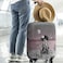 Xidingyue African American Luggage Cover Washable Women Pink And Grey On Beach Eiffel Tower Suitcase Protector Spandex Luggage Cover Fit 1820 Inch
