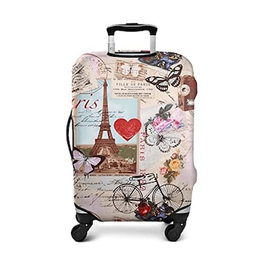 Xidingyue France Paris Tower Luggage Cover Washable Eiffel Tower Pattern Elastic Fit 2528 Inch Luggage