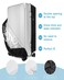 Yotako Upgraded Double Zippered Transparent PVC Suitcase Cover No Disassembly Required Clear Luggage Protector for Suitcase Luggage Protector Cover 24