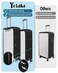 Yotako Upgraded Double Zippered Transparent PVC Suitcase Cover No Disassembly Required Clear Luggage Protector for Suitcase Luggage Protector Cover 24