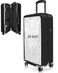 Yotako Upgraded Double Zippered Transparent PVC Suitcase Cover No Disassembly Required Clear Luggage Protector for Suitcase Luggage Protector Cover 24