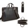 CONTACTS Full Grain Leather Briefcase for Men 16 Laptop Bag Messenger Bag Computer Satchel Handbag with 3 Layer Compartments