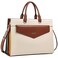 BOSTANTEN Briefcase for Women Laptop Tote 156 Inch Genuine Leather Handbag Work Bag Beige