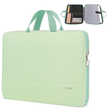 Ytonet Laptop Case 156 inch Laptop Sleeve with Handle TSA Water Resistant Computer Carrying Case Compatible for MacBook HP Dell Lenovo Asus Notebook Gifts for Men Women Mint Green