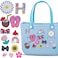 LA KEN DU Beach Bag Accessories PVC Rubber Totes Inserts Charms for Bogg BagLetter Charms for Bogg Bag H
