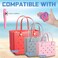 LA KEN DU Beach Bag Accessories PVC Rubber Totes Inserts Charms for Bogg BagLetter Charms for Bogg Bag H