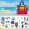 SRISE Mesh Beach Bag Large Beach Tote Bag for Family Beach Bag for Toys Vacation Essentials Red
