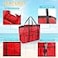 SRISE Mesh Beach Bag Large Beach Tote Bag for Family Beach Bag for Toys Vacation Essentials Red
