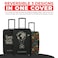 WanderWrap Reversible Travel Luggage Cover Washable AntiScratch Protection Durable Suitcase Covers for Luggage Secure Luggage Covers for Suitcase TSA Approved