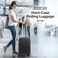 American Dreamliner 225 Inch Carry On Luggage Hardshell Rolling Suitcase with Spinner Wheels Black
