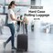 American Dreamliner 225 Inch Carry On Luggage Hardshell Rolling Suitcase with Spinner Wheels Black